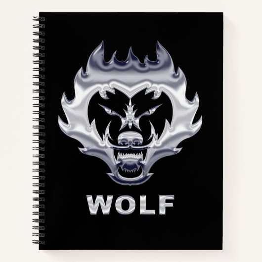 Surrealer Wolf Notizblock (Vorderseite)