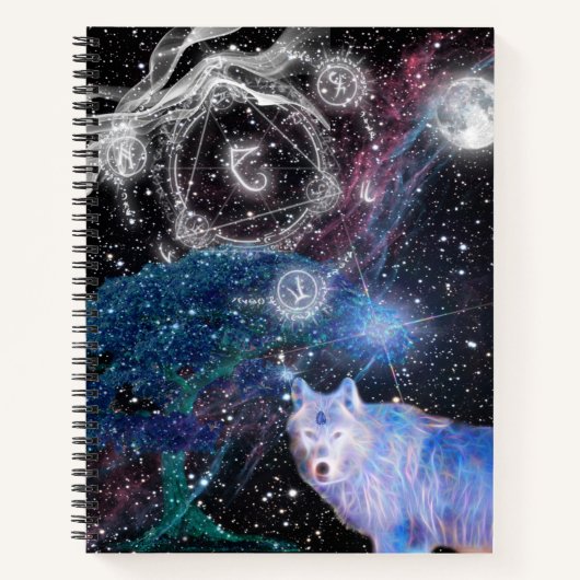 Surrealer Wolf Notizblock (Vorderseite)