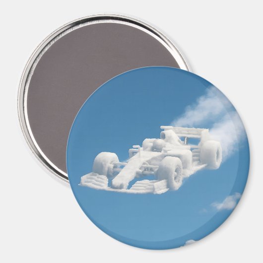 Surrealer Wolkenrennfahrer kreisförmiger Magnet (Vorderseite/Rückseite)