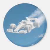Surrealer Wolkenrennfahrer kreisförmiger Magnet (Vorne)
