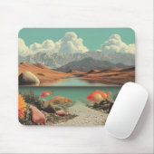 Surrealer Wüsten- und See mit Goldfischen Mousepad (Mit Mouse)