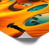 Surrealer Wüstenzeithüter-Horizontposter Poster (Ecke)