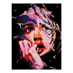 Surrealer zerbrochener Spiegel – Abstrakte Emotion Poster