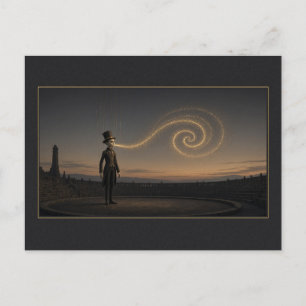 Surrealer Zirkustraum Goldener Atem Postkarte