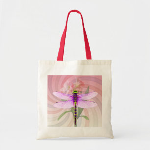 Surreales 60er-Thema Libelle Tragetasche