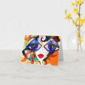 Surreales Auge Notecard Karte (Gelbe Blume)