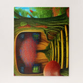 Surreales Baumhaus im Wald Puzzle (Vertikal)