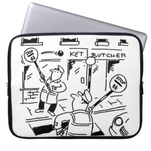 Surreales Bild von Lollipop Men Tennis spielen Laptopschutzhülle