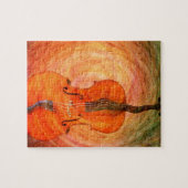 Surreales Cello mit musikalischen Anmerkungen Puzzle (Horizontal)