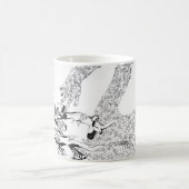 Surreales Florenz walisisch - Schwarzweiss Kaffeetasse (Mittel)