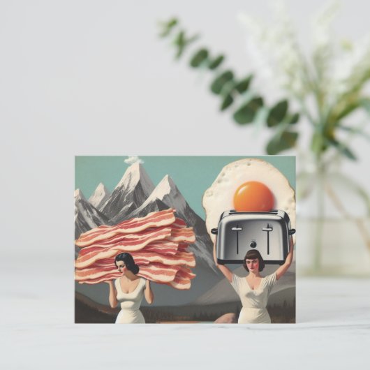Surreales Frühstück Ladys in the Mountains Postkarte (Stehend Vorderseite)