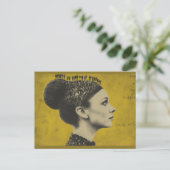 Surreales Haar mit winzigen Leuten Postkarte (Stehend Vorderseite)