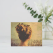 Surreales Haar mit winzigen Leuten Postkarte (Stehend Vorderseite)