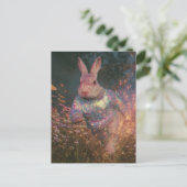 Surreales Kaninchen in einem Pullover Postkarte (Stehend Vorderseite)