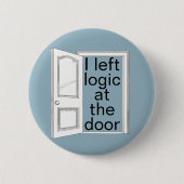 Surreales logisches Party, moderner Surrealismus Button (Vorderseite)