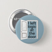 Surreales logisches Party, moderner Surrealismus Button (Vorne & Hinten)