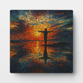 Surreales Mosaik: Eine Vision in Abstrakter Bewegu Fotoplatte (Vorderseite)