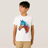 Surreales Pferd im Herbstwald T-Shirt (Vorne ganz)