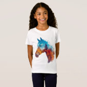 Surreales Pferd im Herbstwald T-Shirt (Vorne ganz)