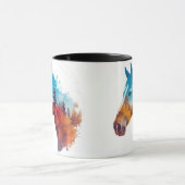 Surreales Pferd im Herbstwald Tasse (Zentrum)