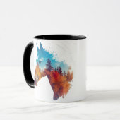 Surreales Pferd im Herbstwald Tasse (Vorderseite Links)