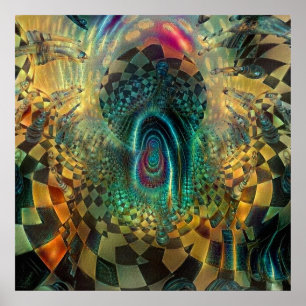 Surreales Schach-Brett Poster