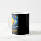 Surrealism Starry Night Hot Air Balloon  Kaffeetasse (Vorderseite Links)