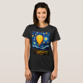 Surrealism Starry Night Hot Air Balloon  T-Shirt (Vorne ganz)