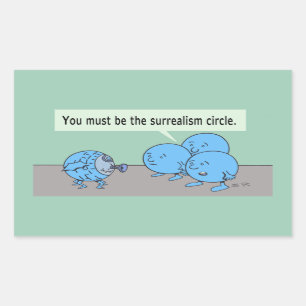 Surrealismus Kreisrechteck-Aufkleber Rechteckiger Aufkleber