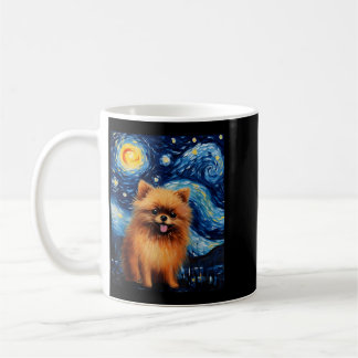 Surrealismus-Malerei Die Sterne Pom-Chi Hund Kaffeetasse