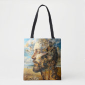 Surrealismus Puzzle Head Tasche (Vorderseite)