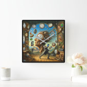 Surrealismus Quadratische Wanduhr (Zuhause)