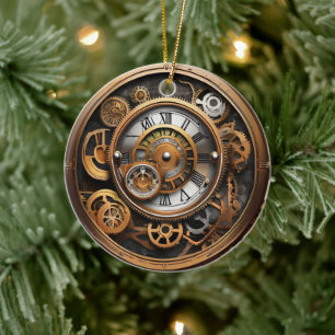 Surrealismus Steampunk Time Uhren Gears Keramik Ornament