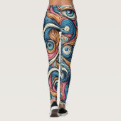 Surrealismus Thema Muster Leggings (Rückseite)