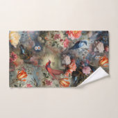 Surrealist Art mit Blume & Vögeln Badhandtuch Set (Handtuch)