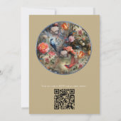 Surrealist Art mit Blume & Vögeln Einladung (Rückseite)
