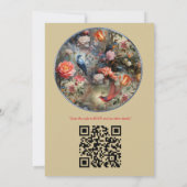 Surrealist Art mit Blume & Vögeln Einladung (Rückseite)