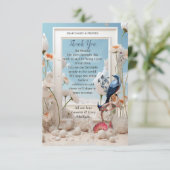 Surrealist Art mit Blume & Vögeln RSVP Karte (Stehend Vorderseite)