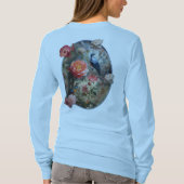 Surrealist Art mit Blume & Vögeln T-Shirt (Rückseite)