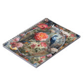 Surrealist Art with Flowers & Birds Notizblock (Linke Seite)