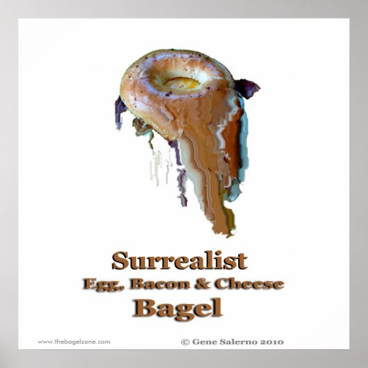 Surrealist Ei, Bacon & Cheese Bagel Poster (Vorne)