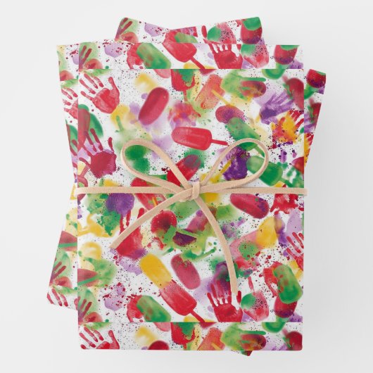 Surrealist Ice Pop Wrapping Paper Geschenkpapier Set (Beispiel)