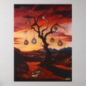Surrealist mit Uhren bei Sunset Poster (Vorne)