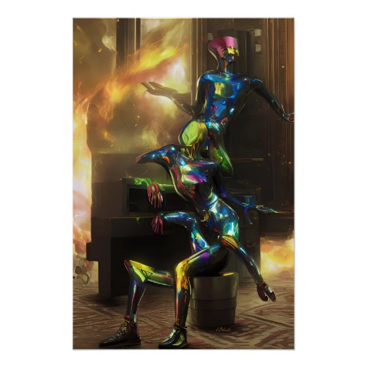 Surrealist Piano Bar Poster (Vorderseite)