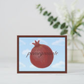 Surrealist Pomegranate Postcard Postkarte (Stehend Vorderseite)