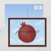 Surrealist Pomegranate Postcard Postkarte (Vorne/Hinten)