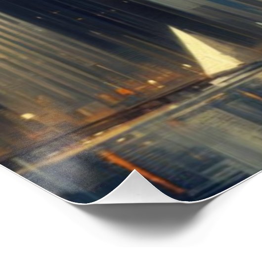 Surrealist Space Man Poster (Ecke)