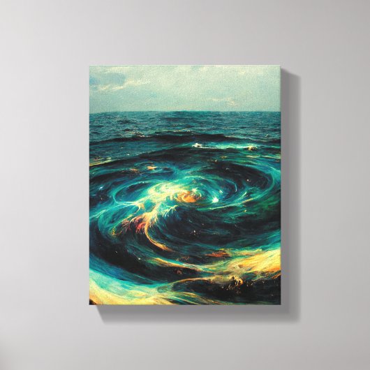 Surrealistic A Galaxy | Of Ocean Leinwanddruck (Vorderseite)