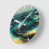 Surrealistic A Galaxy | Of Ocean Runde Wanduhr (Winkel)