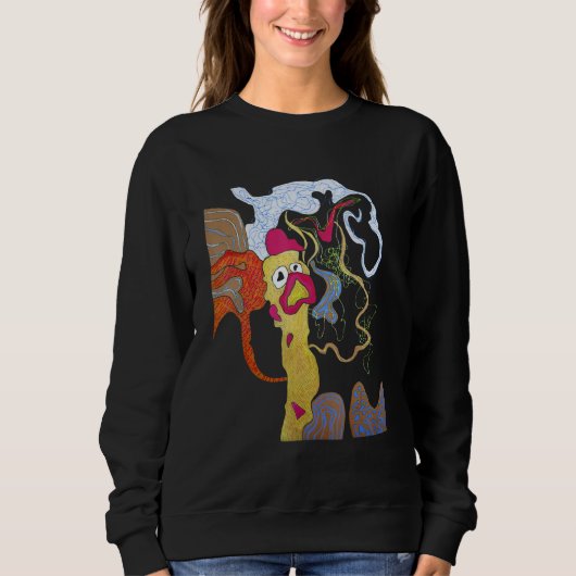 Surrealistic Artwork Contemporary Art Graphic Crea Sweatshirt (Vorderseite)